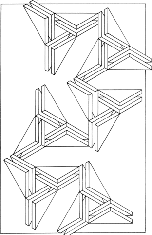 Optical Illusion 19 Coloring Page